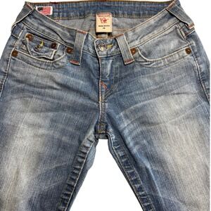 VTG True Religion Jeans Womens 26 Y2K Julie Skinny Low Rise Stretch Made USA